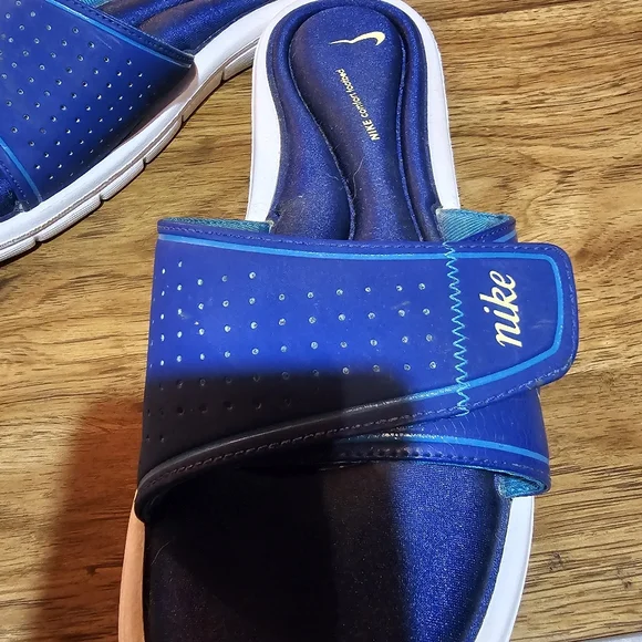 ❤️ GUC Nike Navy Blue Slide Sandals Size 12 - Picture 8 of 10